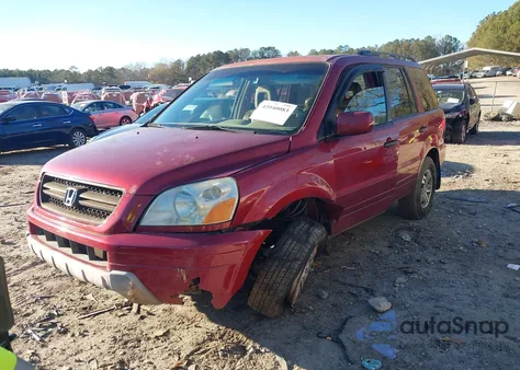 2005 Honda Pilot Ex-L из США, поврежденный, VIN 2HKYF18555H517778